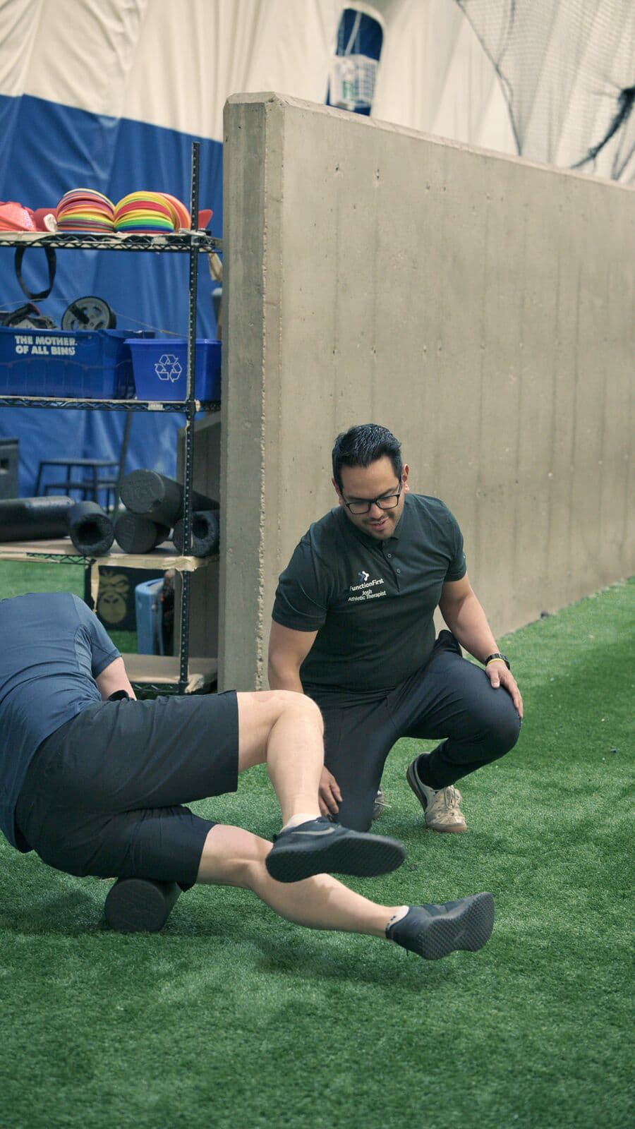Athletic therapy session at Function First inside The Dome
